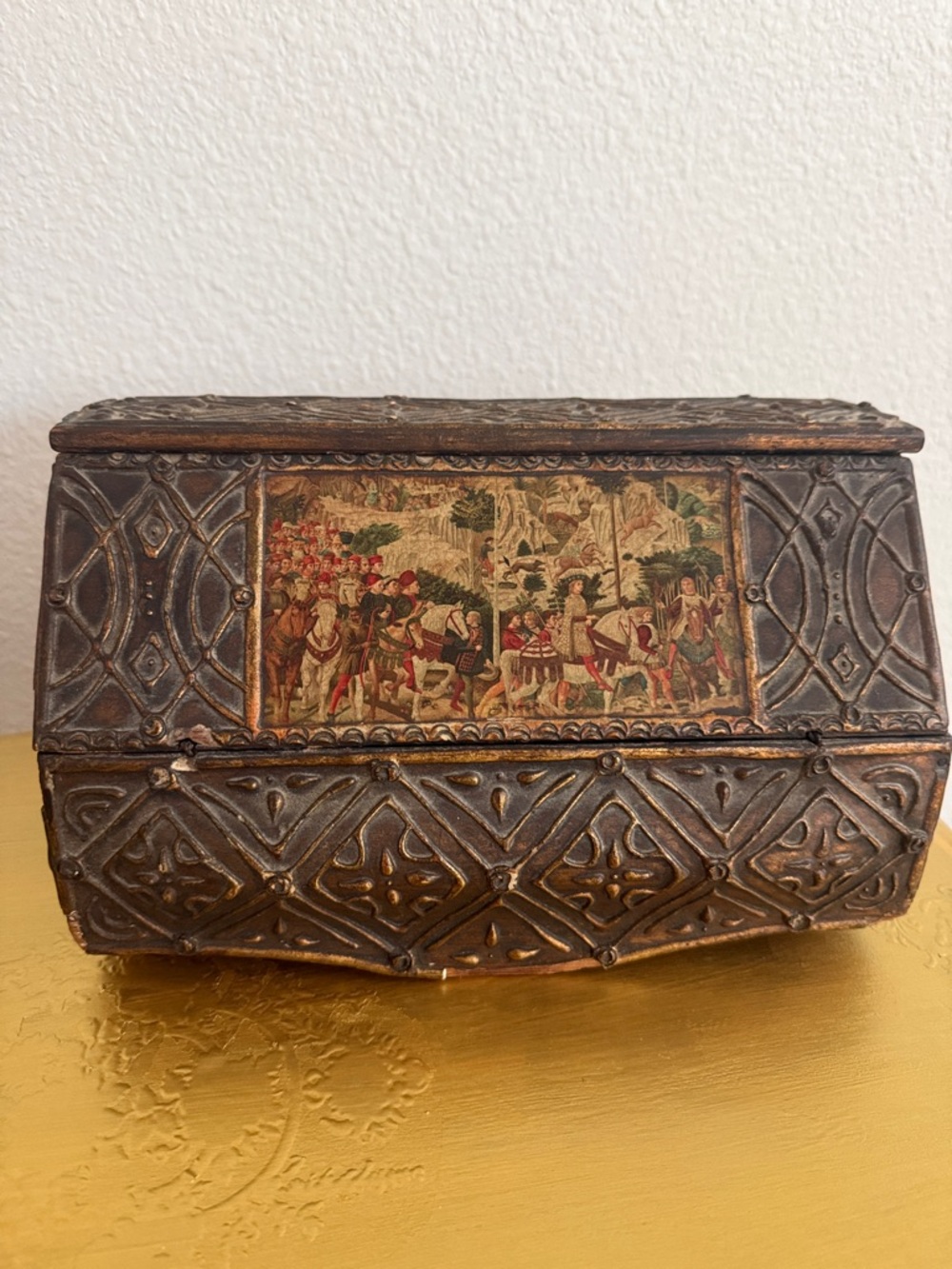 Antique Wooden Italian Cassone